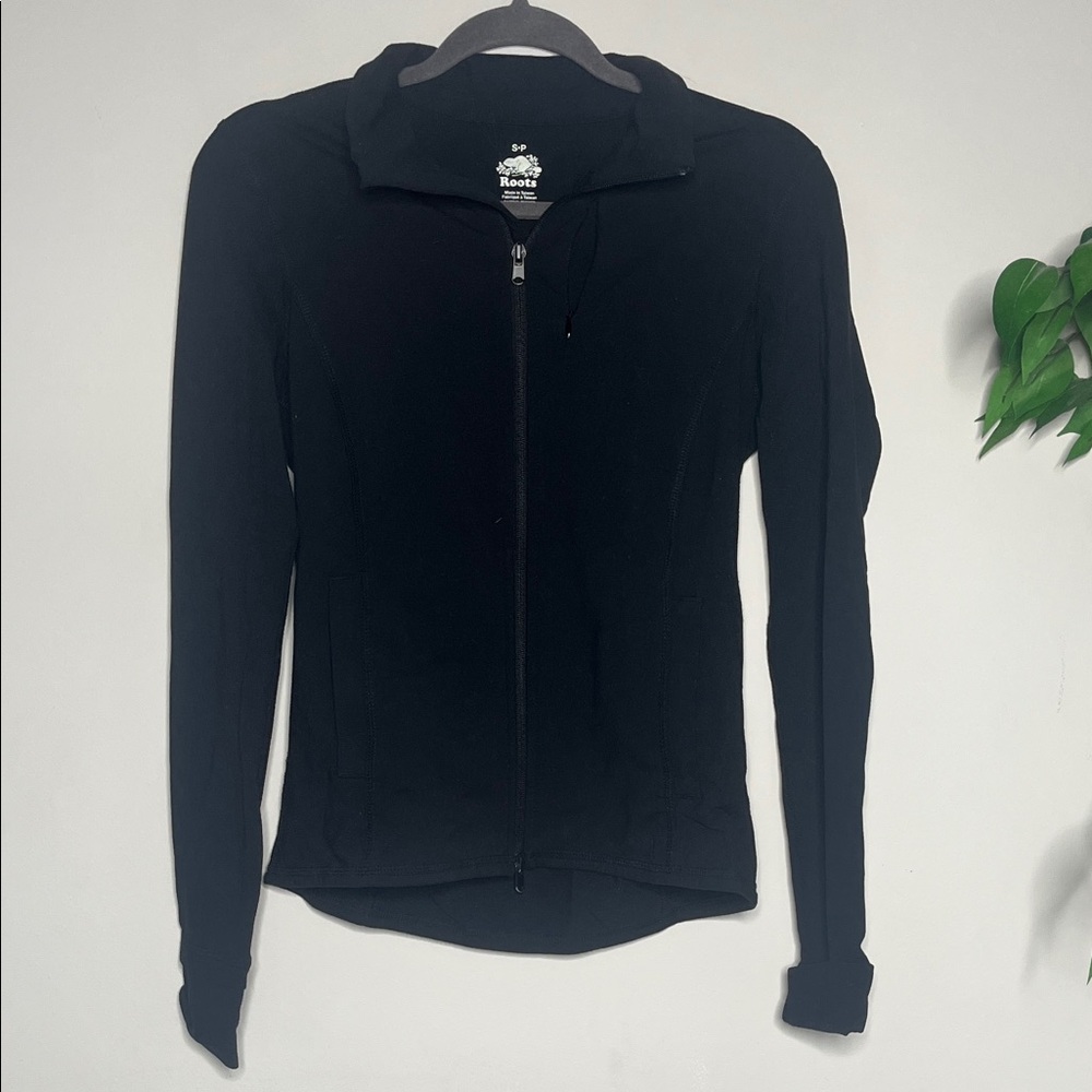 Roots Black Full-Zip Sweater